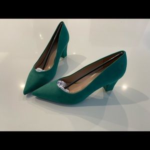 Green Suede Heels